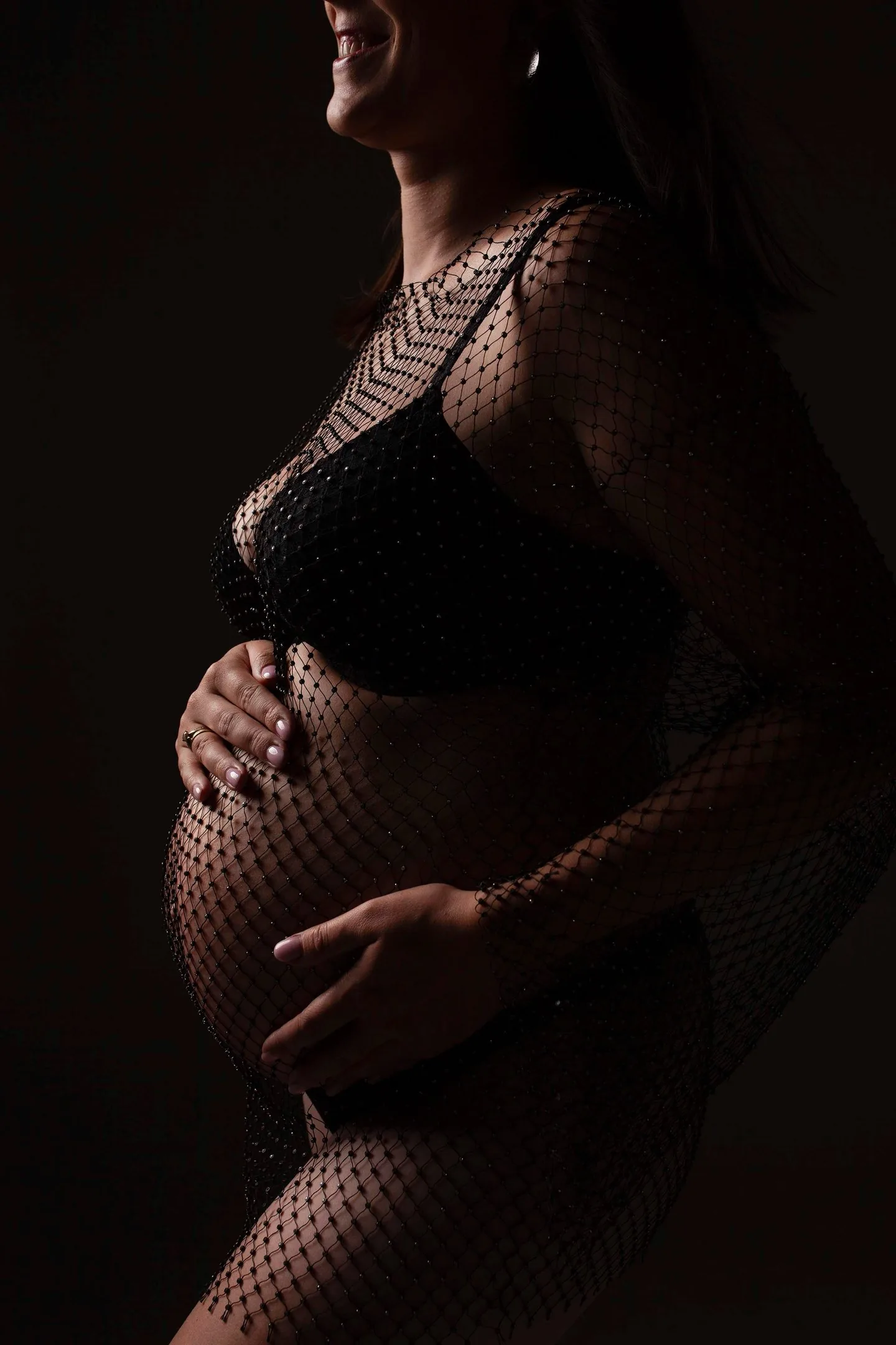 Soft maternity studio portrait, Aberdeen